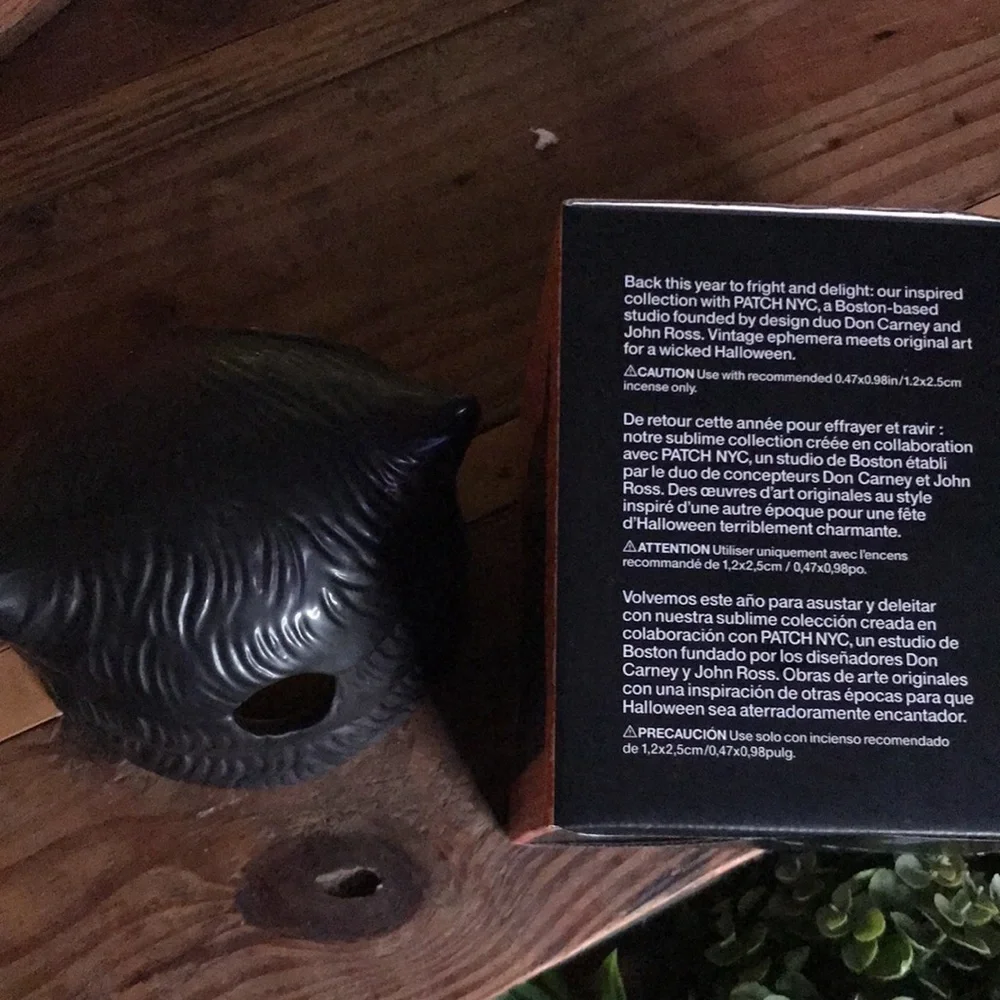 Crate&Barrel X PATCH NYC Collaboration Whimsical Black Owl Incense Burner 🦉